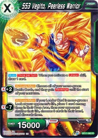 SS3 Vegito, Peerless Warrior - BT11-063 - Rare