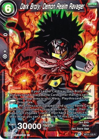 Dark Broly, Demon Realm Ravager - BT11-133 - Rare