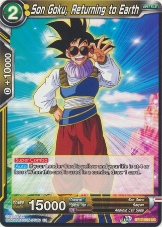 Son Goku, Returning to Earth - BT17-094 - Uncommon