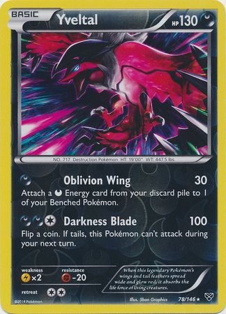 Yveltal - 78/146 - Rare Reverse Holo