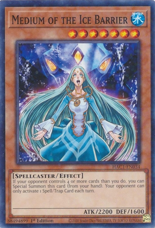 Medium of the Ice Barrier - HAC1-EN034 - Duel Terminal Common Parallel 1st Edition