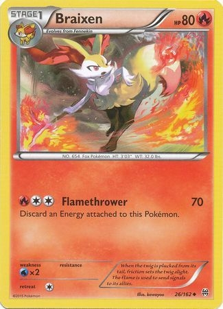 Braixen - 26/162 - Uncommon