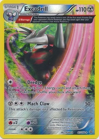 Excadrill - 97/160 - Holo Rare - Reverse Holo