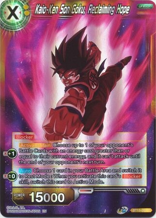 Kaio-Ken Son Goku, Reclaiming Hope - BT15-093 - Rare Foil