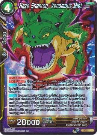 Haze Shenron, Venomous Mist - BT10-117 - Rare Foil