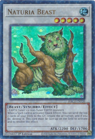 Naturia Beast - HAC1-EN120 - Duel Terminal Ultra Rare Parallel 1st Edition