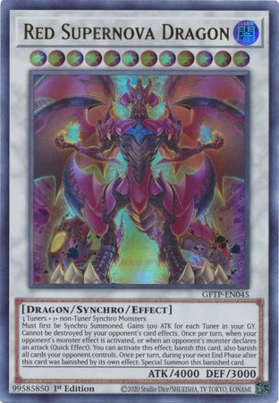 Red Supernova Dragon - GFTP-EN045 - Ultra Rare 1st Edition