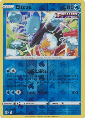Eiscue - 44/172 - Rare Reverse Holo