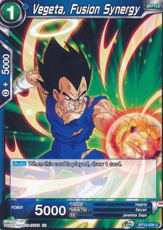 Vegeta, Fusion Synergy - BT12-036 - Common