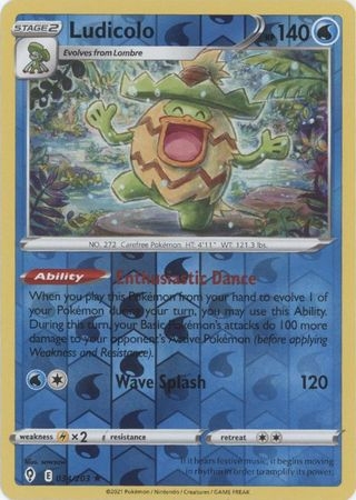 Ludicolo - 34/203 - Holo Rare Reverse Holo