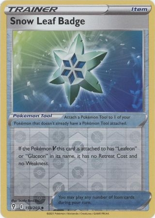 Snow Leaf Badge - 159/203 - Uncommon Reverse Holo