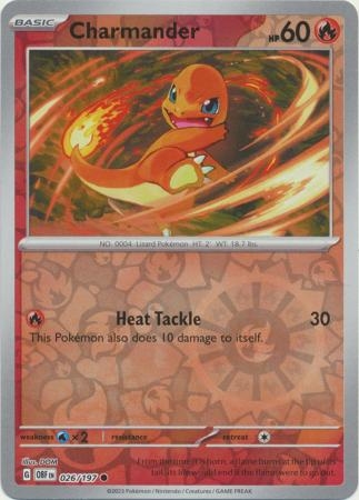 Charmander - 026/197 - Common Reverse Holo