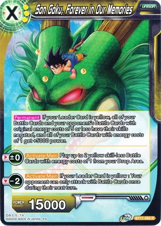 Son Goku, Forever in Our Memories - BT11-093 - Rare
