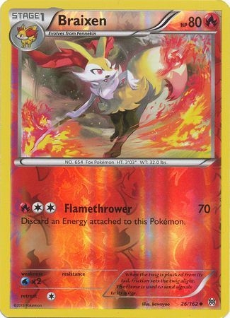 Braixen - 26/162 - Uncommon Reverse Holo