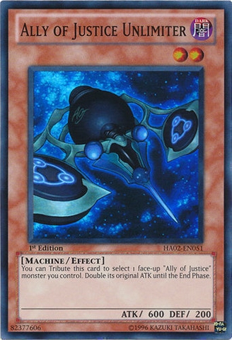 Ally of Justice Unlimiter - HAC1-EN086 - Duel Terminal Common Parallel 1st Edition