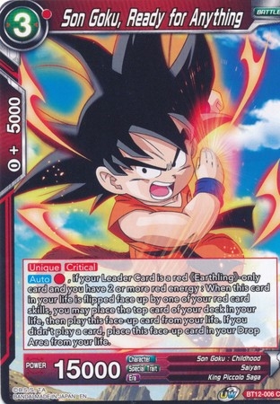 Son Goku, Ready for Anything - BT12-006 - Common