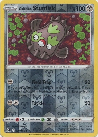 Galarian Stunfisk - 127/196 - Uncommon Reverse Holo