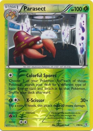 Parasect - 7/83 - Rare Reverse Holo