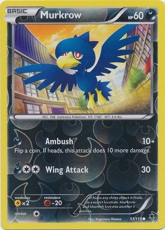 Murkrow - 51/119 - Common Reverse Holo
