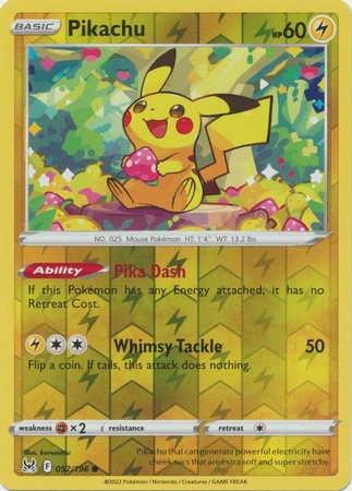 Pikachu - 052/196 - Common Reverse Holo