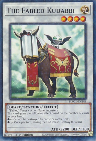 The Fabled Kudabbi - HAC1-EN148 - Duel Terminal Common Parallel 1st Edition