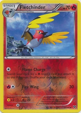 Fletchinder - 27/146 - Uncommon Reverse Holo