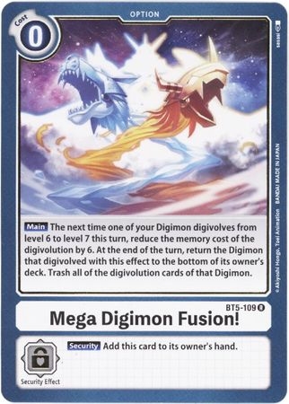 Mega Digimon Fusion! - BT5-109 - Rare