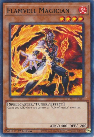 Flamvell Magician - HAC1-EN066 - Duel Terminal Common Parallel 1st Edition