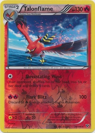 Talonflame - 28/146 - Holo Rare Reverse Holo