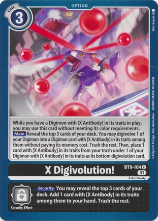 X Digivolution! - BT9-104 C - Common