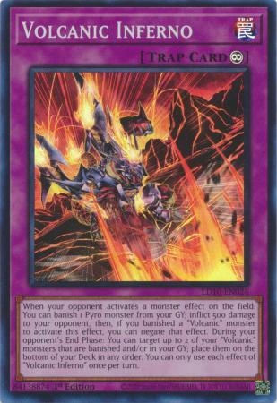 Volcanic Inferno - LD10-EN024 - Super Rare 1st Edition