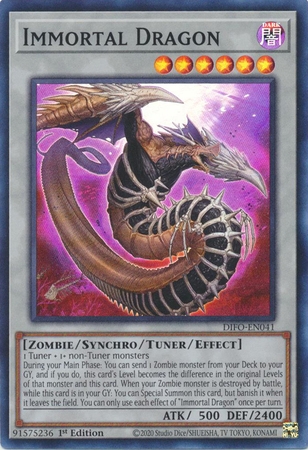 Immortal Dragon - DIFO-EN041 - Super Rare 1st Edition