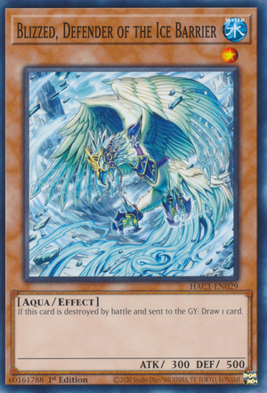 Blizzed, Defender of the Ice Barrier HAC1-EN029 Duel Terminal Common Parallel 1st Ed