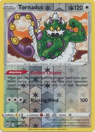 Tornadus - 126/172 - Rare Reverse Holo