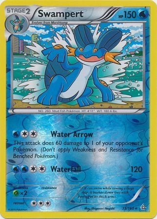 Swampert - 35/160 - Rare - Reverse Holo