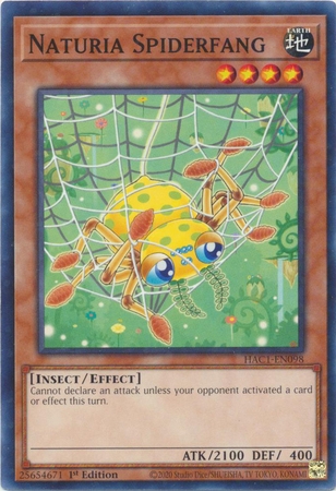 Naturia Spiderfang - HAC1-EN098 - Duel Terminal Common Parallel 1st Edition