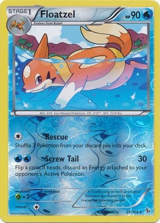 Floatzel - 29/106 - Rare Reverse Holo