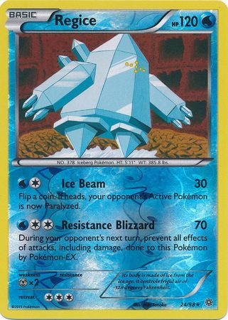 Regice - 24/98 - Rare Reverse Holo