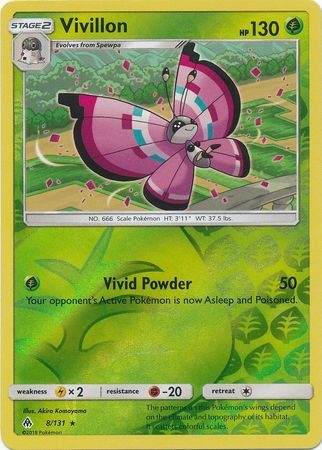 Vivillon - 8/131 - Rare Reverse Holo