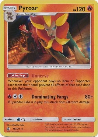 Pyroar - 19/131 - Holo Rare