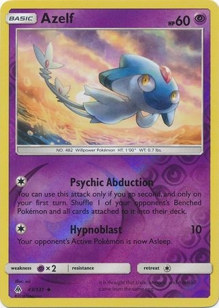 Azelf - 43/131 - Uncommon Reverse Holo