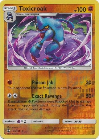 Toxicroak - 64/131 - Rare Reverse Holo