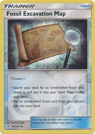 Fossil Excavation Map - 107/131 - Uncommon Reverse Holo