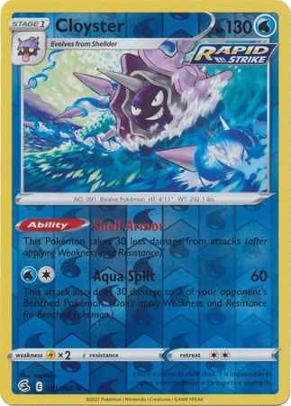 Cloyster - 51/264 - Rare Reverse Holo