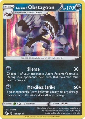 Galarian Obstagoon - 161/264 - Holo Rare
