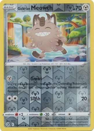 Galarian Meowth - 180/264 - Common Reverse Holo