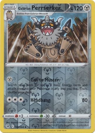 Galarian Perrserker - 181/264 - Uncommon Reverse Holo
