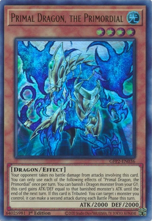 Primal Dragon, the Primordial - GFP2-EN036 - Ultra Rare 1st Edition