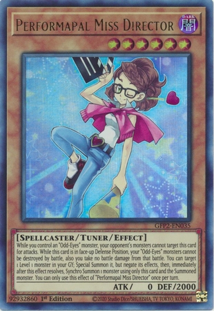 Performapal Miss Director - GFP2-EN035 - Ultra Rare 1st Edition