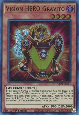 Vision HERO Gravito - GFP2-EN061 - Ultra Rare 1st Edition